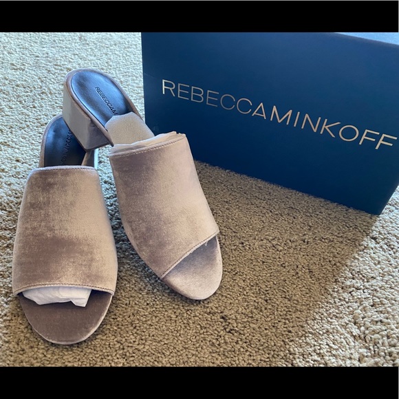 Never Worn Rebecca Minkoff Velvet Sandals - Picture 1 of 4